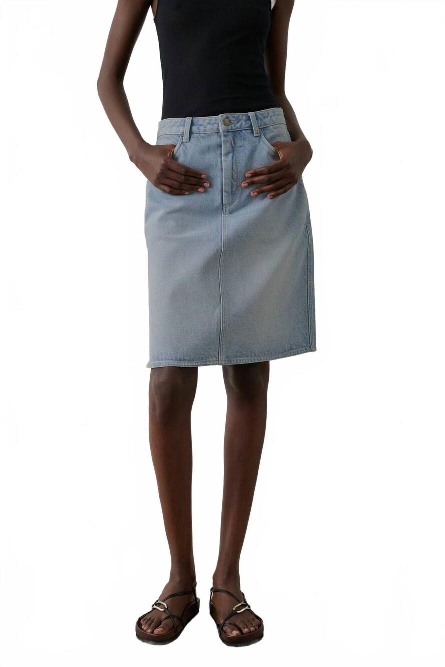 NEW SOEUR elyne denim mini skirt in light blue